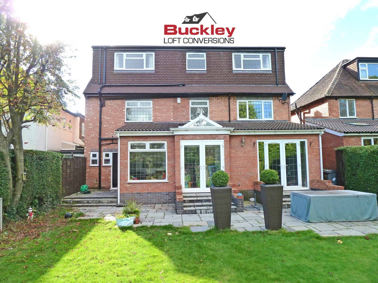 Rear of house after the dormer conversion